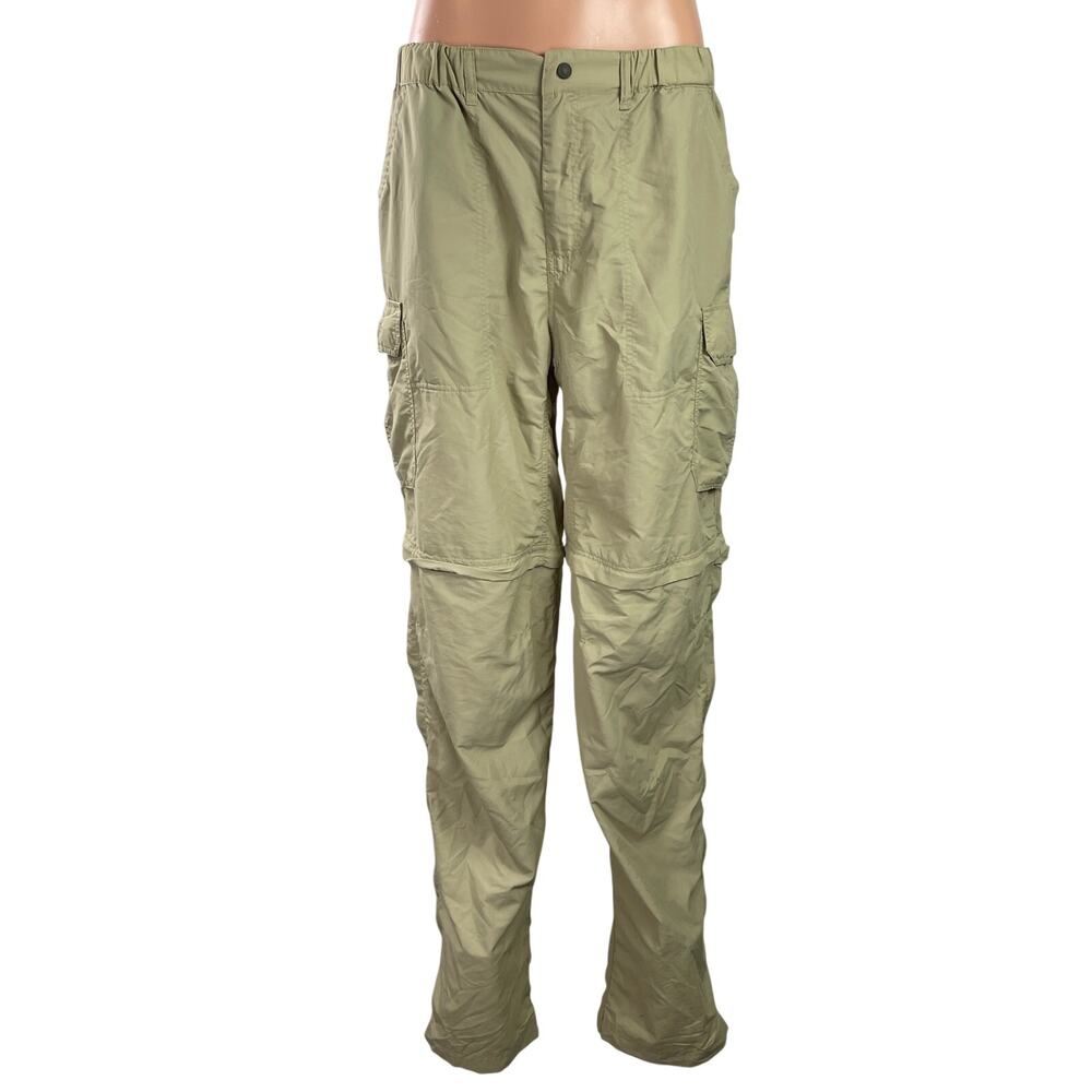 REI Beige High Waisted Convertible Hiking Outdoor Trousers Cargo Pants Size 36L